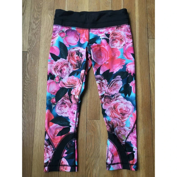 RARE Print! Lululemon Secret Garden Leggings 6 - Picture 1 of 10